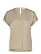 Rindaiw Top Tops Blouses Short-sleeved Beige InWear