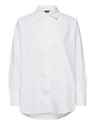 Over D Oxford Shirt Tops Shirts Long-sleeved White Gina Tricot