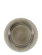 Lunch Plate, Hdpleat, Grey/Brown Home Tableware Plates Dinner Plates G...