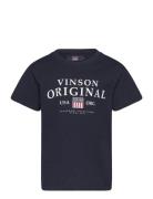 Legend Reg Sj Vin Jr Tee Tops T-shirts Short-sleeved Navy VINSON