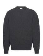 Structured Wool Sweater Designers Knitwear Round Necks Grey Filippa K