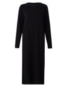 Ivana Cotton/Cashmere Knitted Dress Dresses Knitted Dresses Black Lexi...