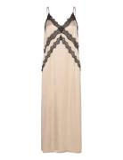 Sachigz Slip Dress Maxiklänning Festklänning Beige Gestuz