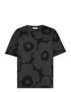 Tunnit Unikko Tops T-shirts & Tops Short-sleeved Black Marimekko
