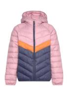 Color Kids Jacket W. Hood - Quilted Rosa