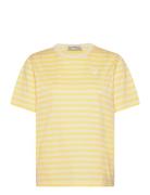 Tasaraita Relaxed Ss Tops T-shirts & Tops Short-sleeved Yellow Marimek...