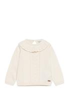 Pullover Knit Tops Knitwear Pullovers White Minymo
