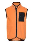 Fleece Waistcoat Fodrad Väst Orange Color Kids