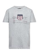 Archive Shield Ss T-Shirt Tops T-shirts Short-sleeved Grey GANT