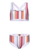 Color Kids Bikini W. Bow + Aop Multi/patterned