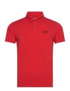 Polo Tops Polos Short-sleeved Red EA7