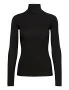 Stretch Ribbed Turtleneck Tops Knitwear Turtleneck Black Polo Ralph La...