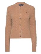 Cable-Knit Wool-Cashmere Cardigan Tops Knitwear Cardigans Brown Polo R...