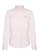 Slim Stretch Oxford Shirt Tops Shirts Long-sleeved Pink GANT