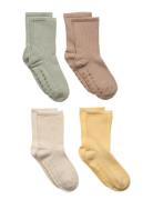 Sock 4P Ribb Sock Fashion Col Socks & Tights Baby Socks Multi/patterne...