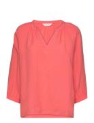 Hikmapw Bl Tops Blouses Long-sleeved Pink Part Two