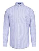 Reg Oxford Stripe O.shield Shirt Tops Shirts Casual Blue GANT