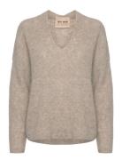 MOS MOSH Mmthora V-Neck Knit Brun