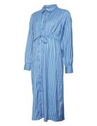 Mliman Lia Stripe L/S Wo Midi Dress 2F Dresses Shirt Dresses Blue Mama...