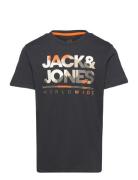 Jack & J S Jjluke Tee Ss Crew Neck Jnr Svart