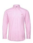 Polo Ralph Lauren Custom Fit Striped Stretch Oxford Shirt Rosa