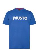 Musto M Musto Logo Ss Tee Blå