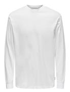 Onsfred Life Ls Tee Noos Tops T-shirts Long-sleeved White ONLY & SONS