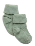 Cotton Rib Baby Socks Sockor Strumpor Green Mp Denmark