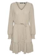 Vmsoma Ls Short Dress Jrs Kort Klänning Beige Vero Moda