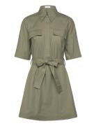 Milly Kort Klänning Khaki Green Reiss