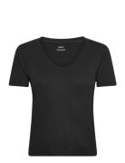 Mango Short-Sleeved Cotton T-Shirt Svart