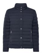 Quilted Funnelneck Puffer Coat Fodrad Jacka Navy Lauren Ralph Lauren