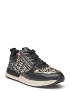 Women Lace-Up Låga Sneakers Black Tamaris