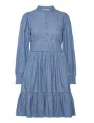 Rosa Miluna Dress Knälång Klänning Blue NORR