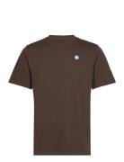 Knowledge Cotton Apparel Loke Badge T-Shirt - Regenerative O Brun