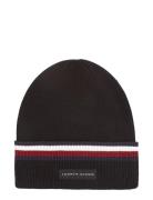 Tommy Hilfiger Th Corp Love Solid Stripe Beanie Svart