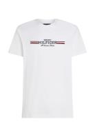 Tommy Hilfiger Hilfiger Chest Stripe Tee Vit