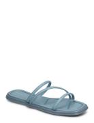 Stb-Selena Strap Sandal L Platta Sandaler Blue Shoe The Bear