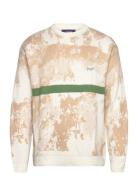 Denim Project Dpknitted Camo Stripe Sweater Beige