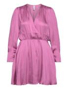 Mango Wrapped Satin Dress Rosa