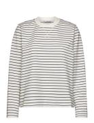 Mango Striped Sweatshirt Kräm