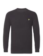 Lyle & Scott Grid Knit Crew Neck Jumper Svart