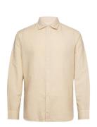 Mango Regular-Fit Linen Cotton Shirt Kräm