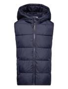 Padded Fleece Gilet Fodrad Väst Navy Mango