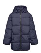 Quilted Long Coat Fodrad Jacka Navy Mango