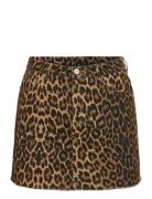 Nmanneke Nw Leo Short Skirt Kort Kjol Brown NOISY MAY