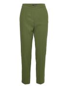 Flowy Suit Trousers Bottoms Trousers Straight Leg Green Mango