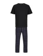 Jacbasic Tee And Woven Pants Giftbox Pyjamas Black Jack & J S