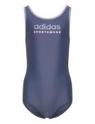 Sportswear U-Back Swimsuit Baddräkt Badkläder Blue Adidas Sportswear