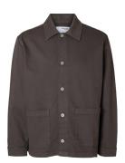 Selected Homme Slhboxy-Carpenter Overshirt Ex Grå